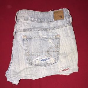 American Eagle Denim Ripped Short Shorts